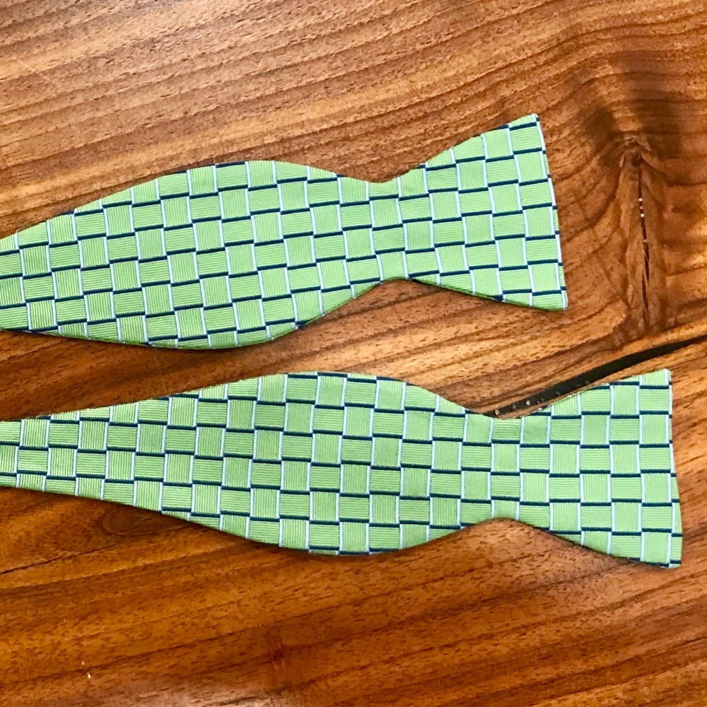 Rich Green and Deep Navy Bow Tie from Jos A. Bank